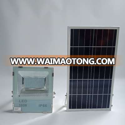 Dongguan factory ip66 3 years warranty smd3030 remote time control 100w solar led flood light