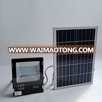 Wholesale Waimaotong no cable 50w most powerful ip66 solar flood led light with motion sensor