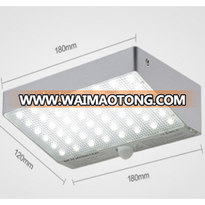 Outdoor waterproof PIR led wall light with solar sensor